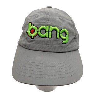 Bang Energy Drink Baseball Hat Cap Grey Green Lettering Snapback